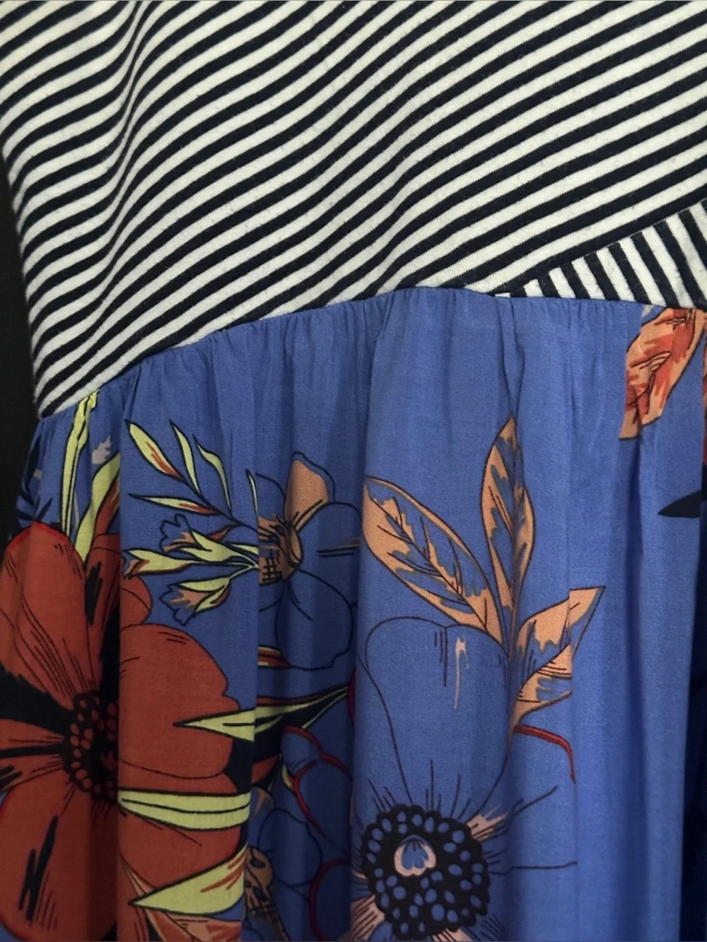 Anthropologie Lilka Zelie Floral Striped High-Low Maxi Dress XS